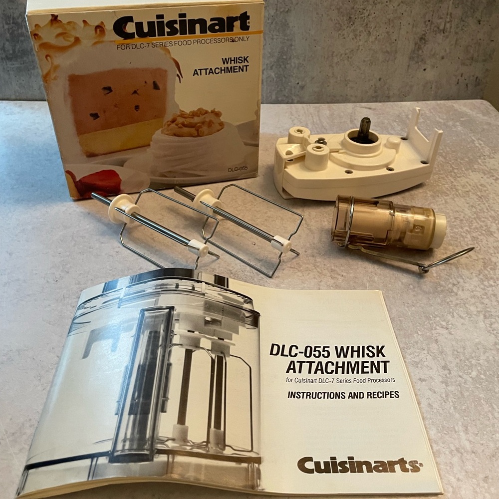 Cuisinart Food Processor Whisk Attachment DLC055 DLC-Series Complete w/Manual